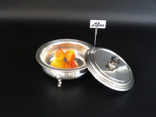 Gayer & Krauss - Tureen - .925 silver - Glass serving bowl