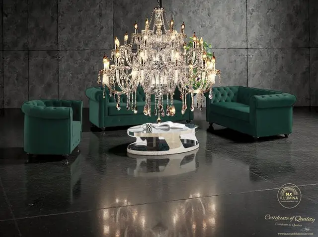 SLC Illumina - MG - Chandelier - Lights30 - Crystal - Aurea 30 Lights