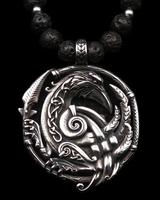 Raven-Oracle of Odin Necklace: Clear Vision & Spirit...