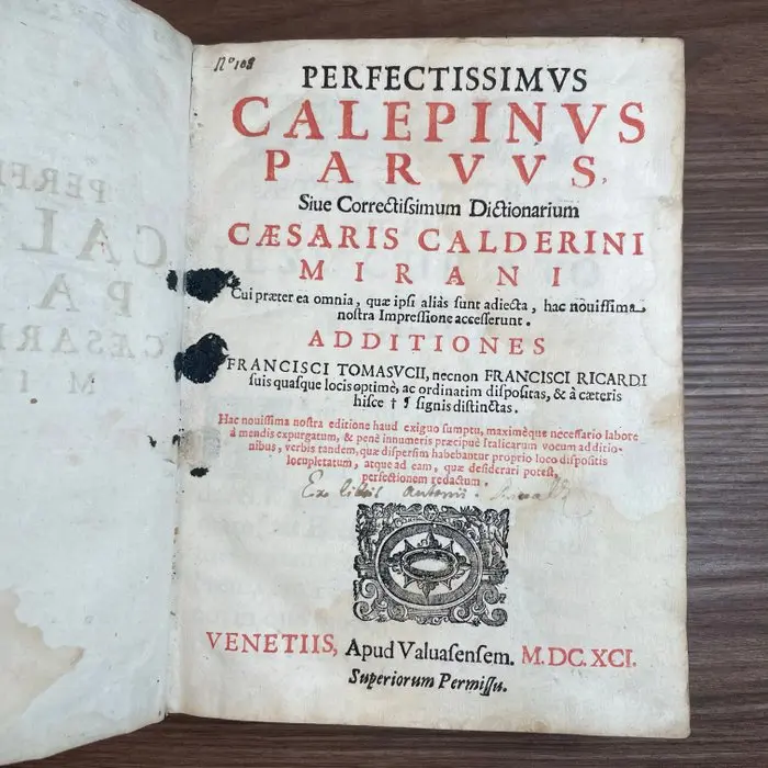 [CALDERINI (Cesare)] - Perfectissimus Calepinus parvus