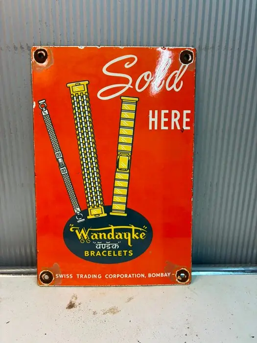 Wandayke Bracelets – Horlogebanden – Emaille Reclamebord - Enamel sign - Enamel