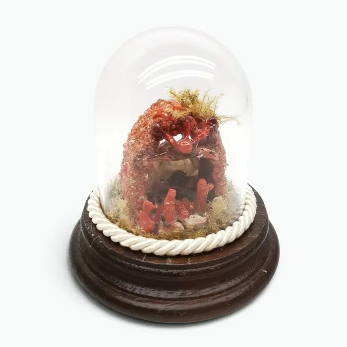 Nativity scene - round dome model - Wood, Glass - Italian craftsmanship