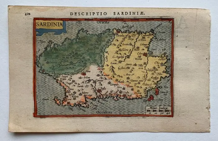 Italy - Sardinia; P. Bertius - Descriptio Sardiniae - 1601-1620