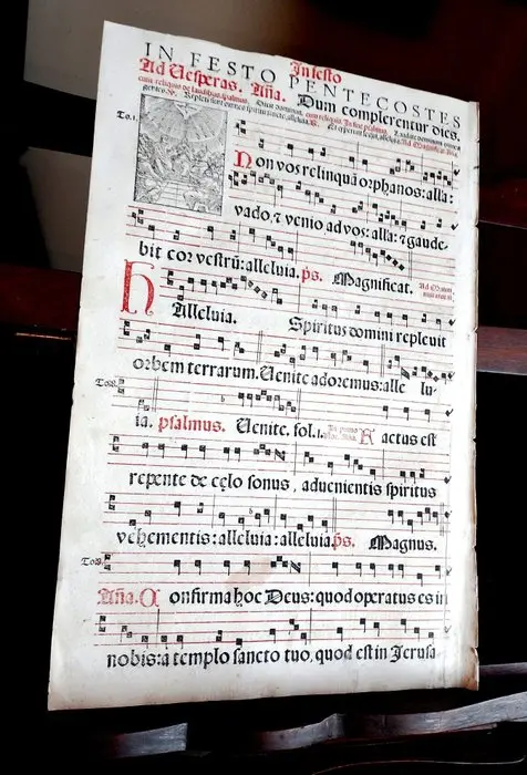 Catholic Church - Antiphonarium Romanum sheet Italian...