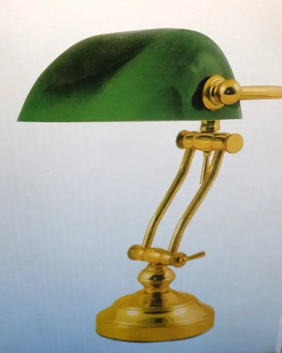 Desk lamp - Brass, Glass - Mooie Notaris of Banklamp