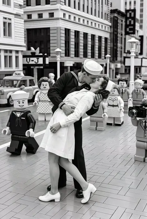 Artxlife - V-J Day in Times Square, Piece, Love and Lego