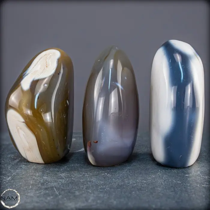 Orca Agate Freeform Lot – Simple Elegance in Natural...