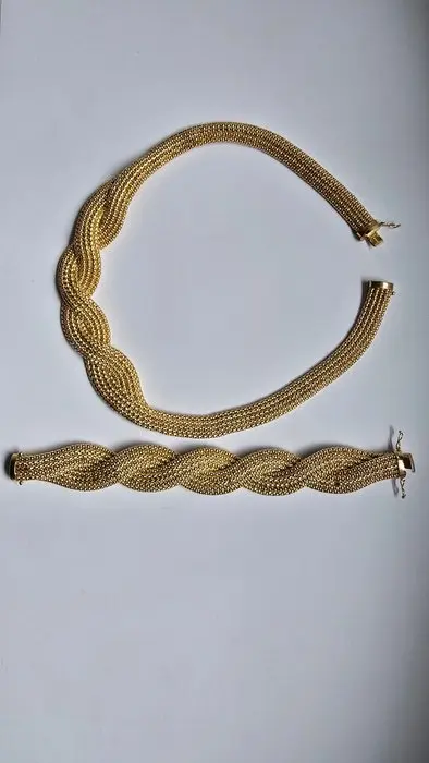 2 piece jewellery set - 14 kt. Yellow gold - 14k yellow gold + BREV