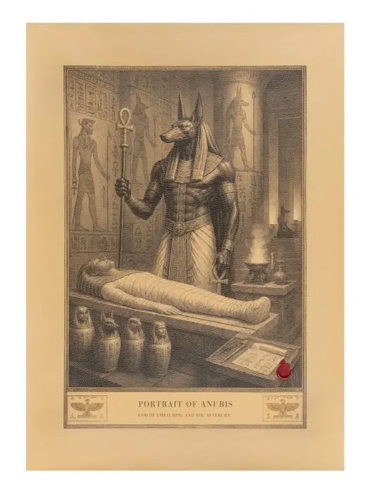 Limited edition 8 /30 Artistic wall hanging “Anubis – God...