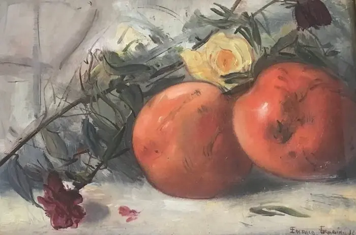 Enrico Fornaini (1944-2024) - Natura morta con frutta