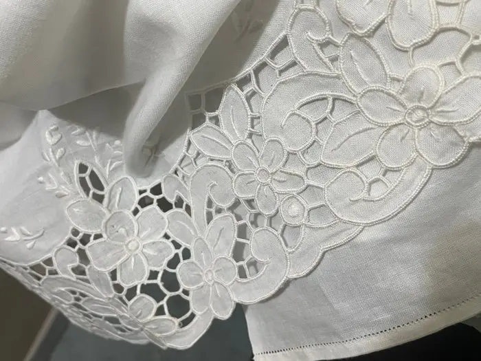 Pizzo a intagli e ricami fatti a mano - Towel (2) - 1.08...