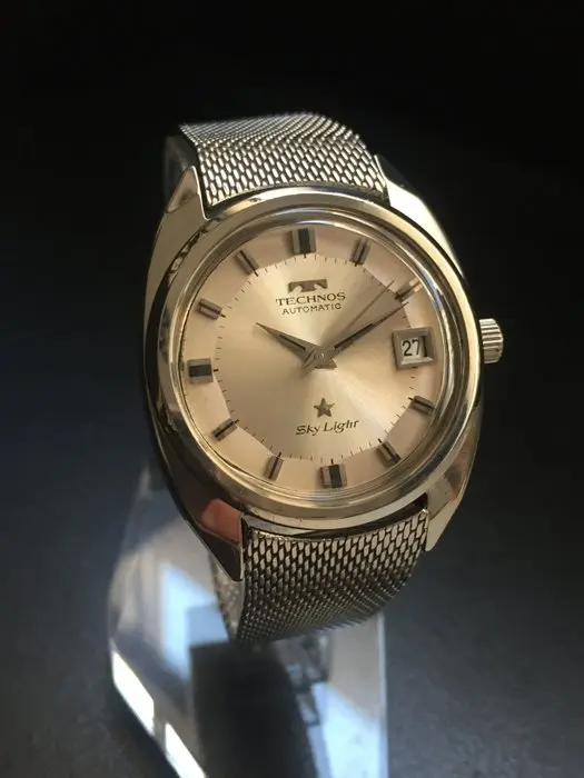 Technos - Sky Light Dial Pie-Pan Automatic Full Genuine...