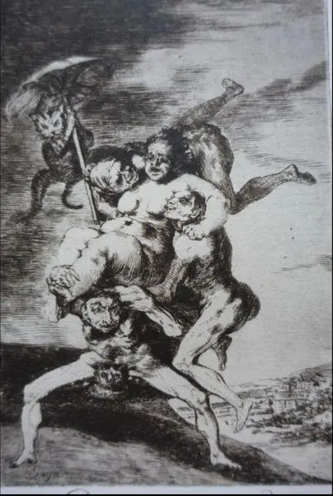 Francisco De Goya (1746-1828) - Caprichos Blatt #65 Donde va mamà?