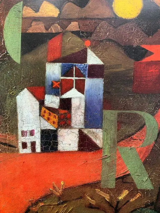 Paul Klee (after) - Villa R, 1919 - Bauhaus Artprint - 50 x 40 cm