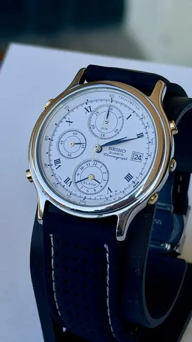 Seiko - Quartz Cronograph Alarm - No reserve price - 7T32-6A5B - Men