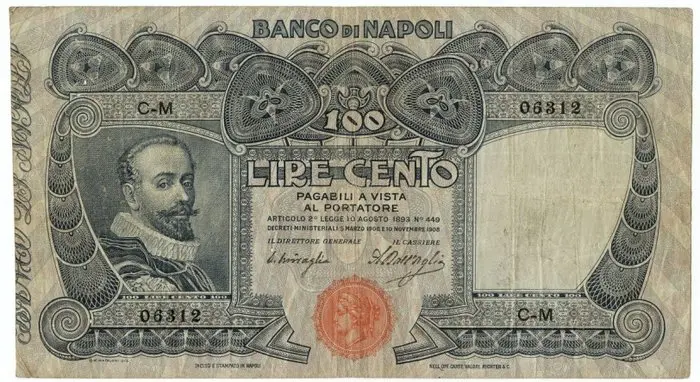 Italy. - 100 Lire - 1908 - BN 10A (No reserve price)