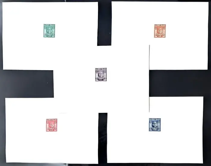 Italy - Campione 1944 - Sample 1944 - Emblems: 5 small...