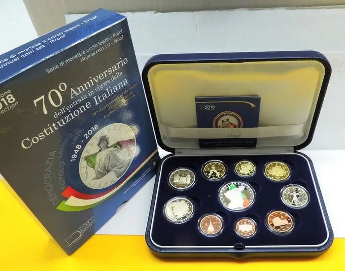 Italy. Proof Set 2018 "70° Costituzione italiana" (No reserve price)