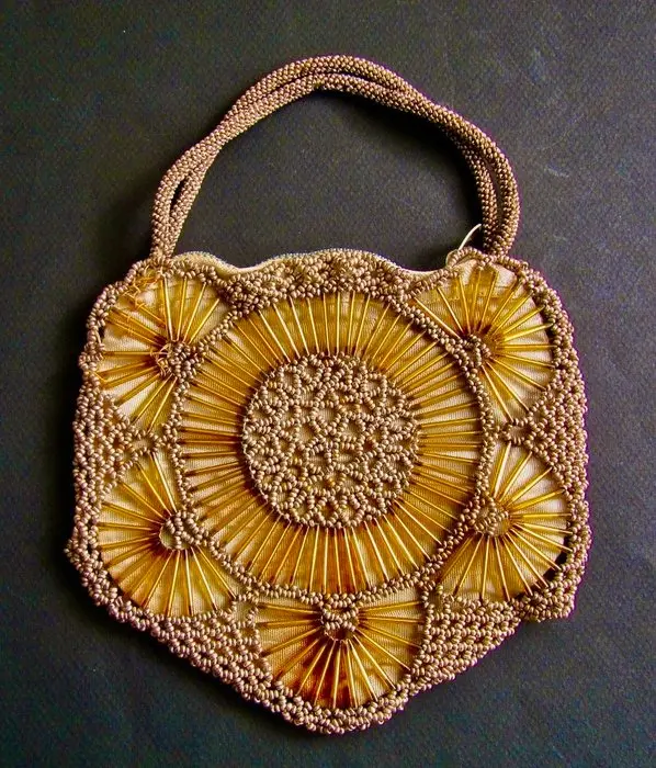 Hand-Made Antique - Art-Deco c. 1920-1930 "Sunny Design" - Evening bag