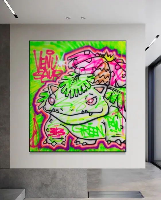 Outside313 - Venusaur - Green graffiti Pokémon
