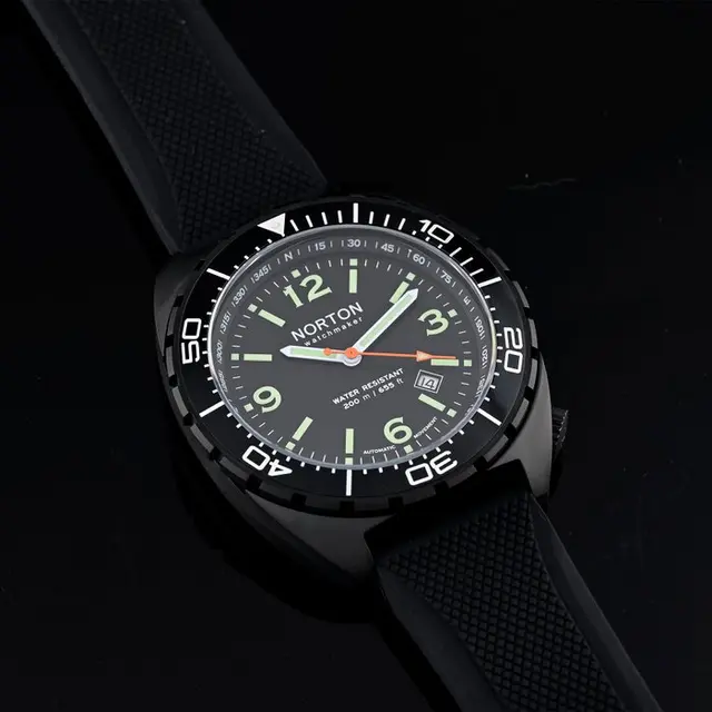 Norton - Marine Black - Automatic Diver 200M - PVD Nero...