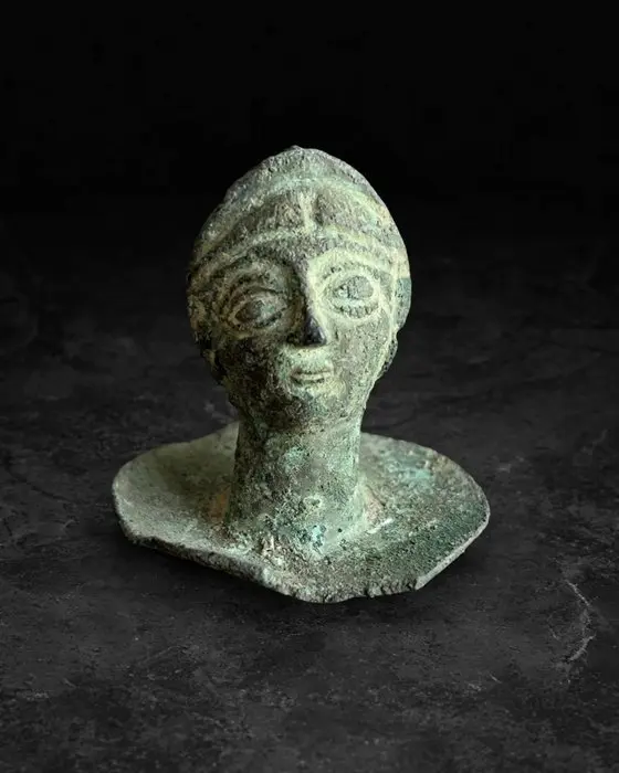Ancient Roman, Empire Bronze Bust of a Youthful Male Figure - 5.4 cm