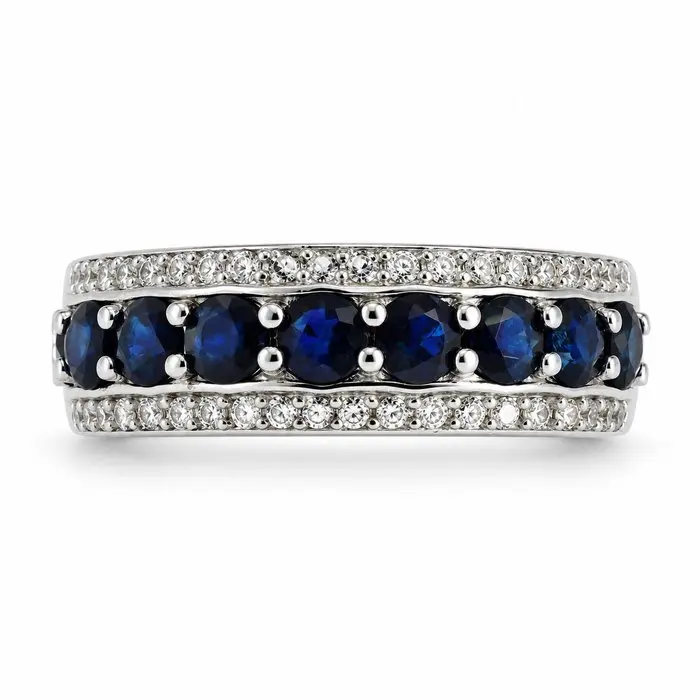 No reserve price - Ring Gold-plated Sapphire - 18kt Gold Plated