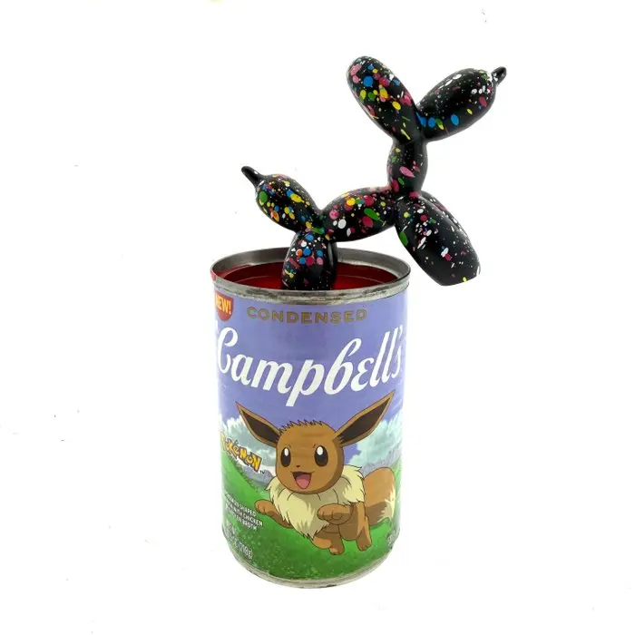Koen Betjes (1992) - Balloon Dog (black) x Campbell’s Soup x Pokemon