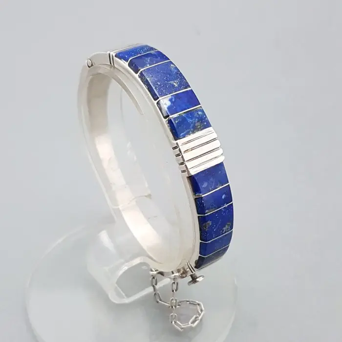 Silver, Art Deco Lapis Lazuli - Bracelet