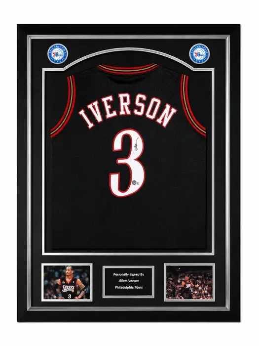 Philadelphia 76ers - NBA - Allen Iverson - Premium Frame - NBA Jersey