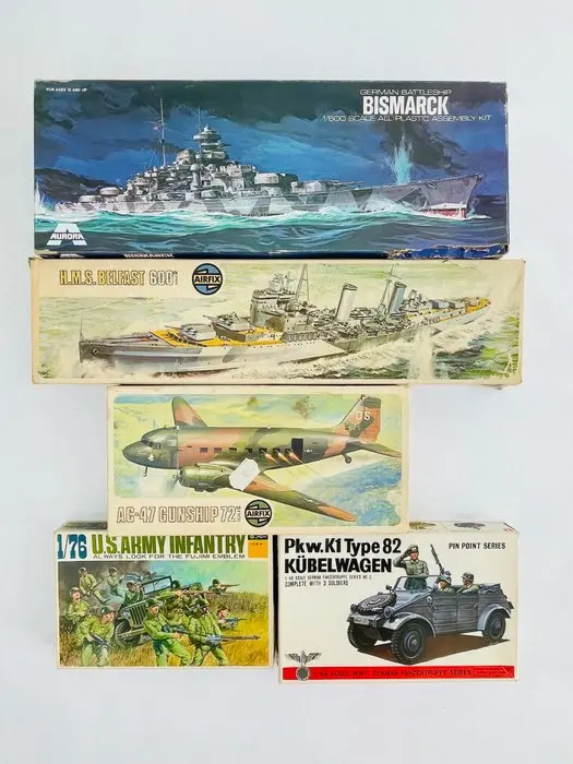 Airfix, Bandai 1:48 - Model kit (5) - Bandai Pkw.K1 Type...