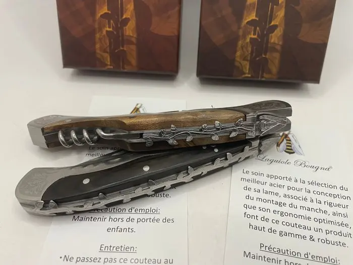 Laguiole - Bougna - Table knife - Laguiole Baroque pocket...