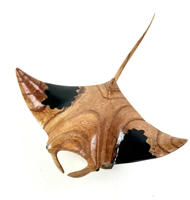 Sculpture, Manta - 10 cm - Teak - 2026