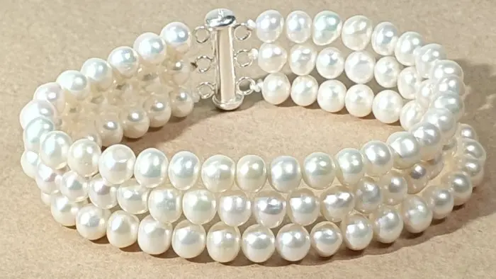 Natural Freshwater Pearls - 3 Turns - Calm & Serenity...