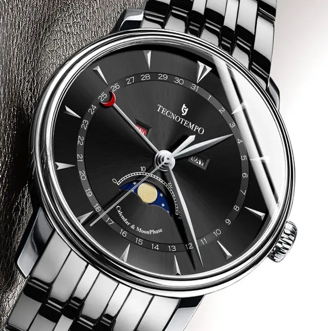 Tecnotempo - Calendar & Moon Phase - 40mm - - No reserve...