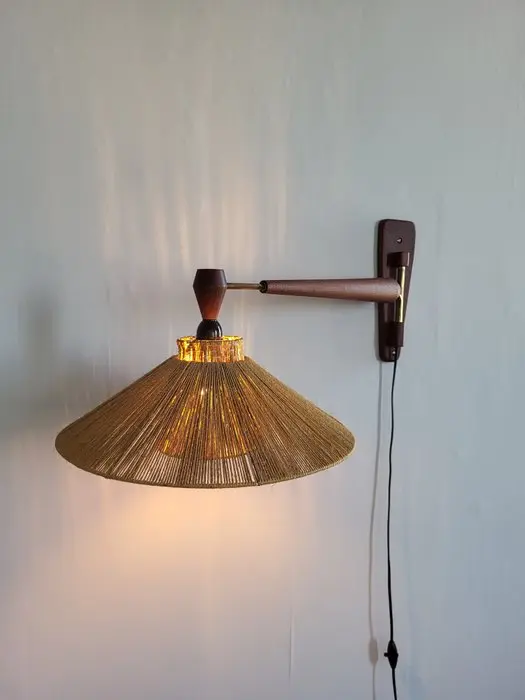 LYFA – dänische Mid-Century Teleskop-Wandleuchte – 1960er Jahre - Lamp - Wood