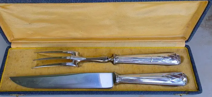 Société Prudhomme - Serving utensil (2) - .950 silver - 1920-1930 - Carving set