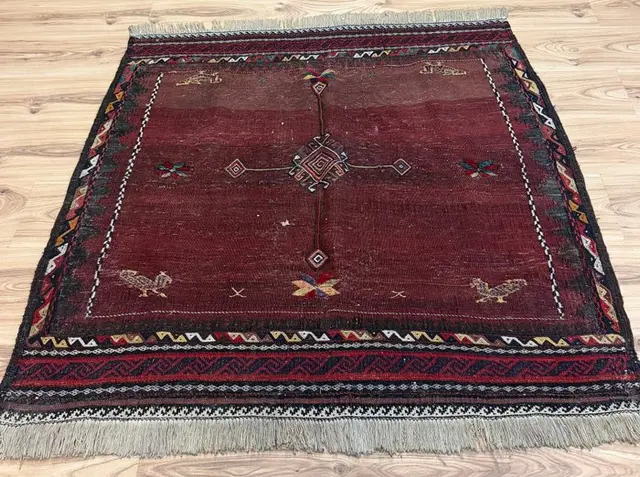 Afghan - Rug - 1.25 m - 1.25 m - Sofreh Kilim, 1920s. Full!