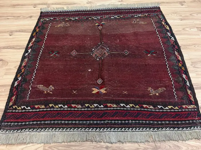 Afghan - Rug - 1.25 m - 1.25 m - Sofreh Kilim, 1920s. Full!