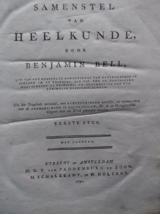 Benjamin Bell - Samenstel van heelkunde