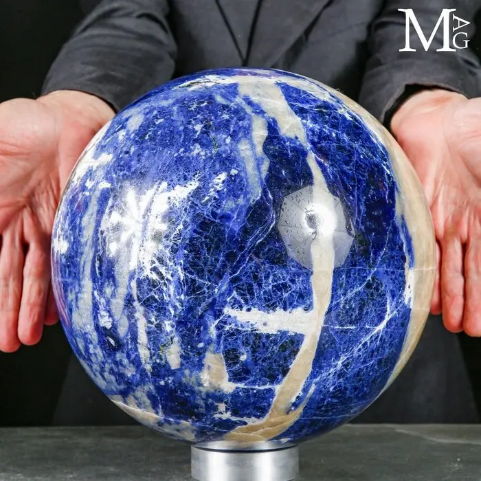 Special Collector Sphere Deep Blue Sodalite Exceptional...