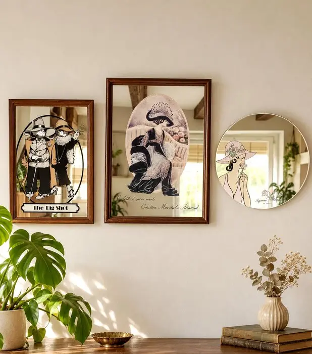 Wall decoration (3) - France - Silkscreened mirrors
