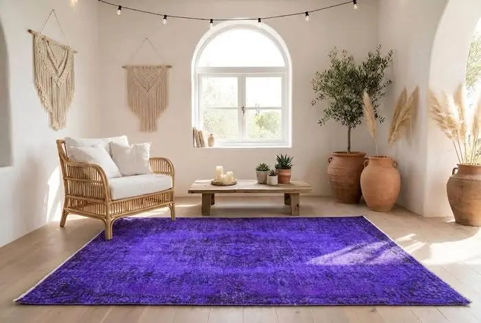 Purple vintage - Rug - 210 cm - 115 cm - √ handmade √ certificate
