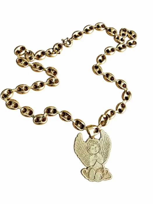 Necklace with pendant - 18 kt. Yellow gold - Impressive Chain