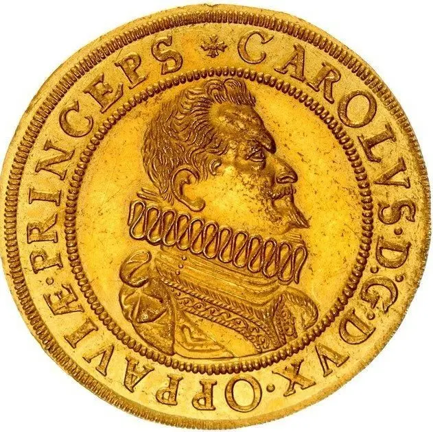 Germany, Silesia – Opava. Karl von Liechtenstein. 10 Dukaten 1616