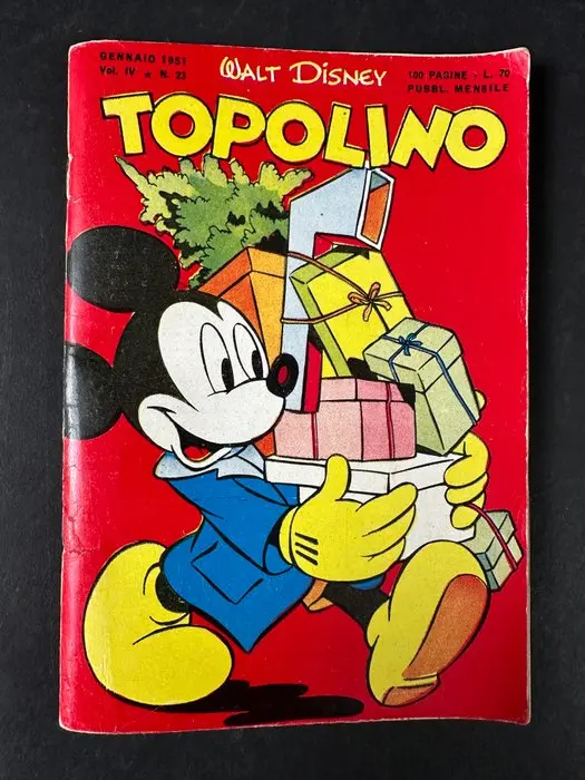 Topolino libretto n. 23 - Completo di bollino - 1 Album - First edition - 1951