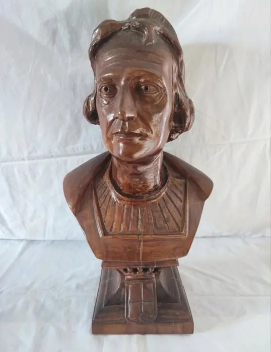 Figure carving, Busto in legno - 46 cm - Wood