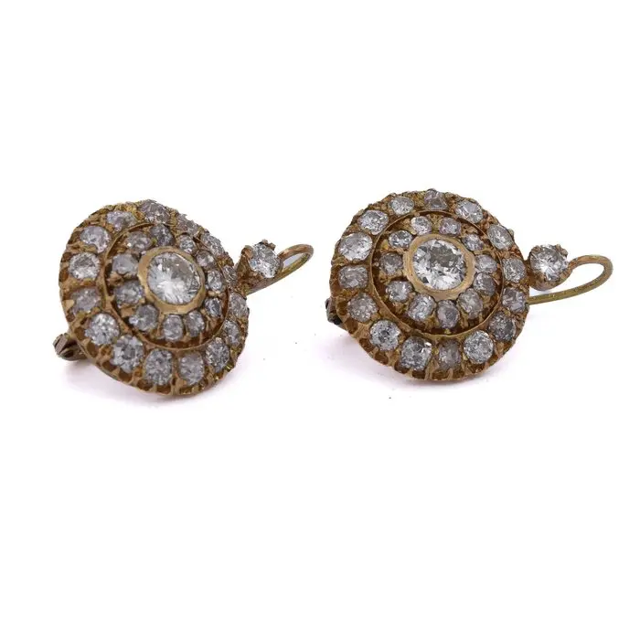 Earrings - 18 kt. Yellow gold - 9.20ct. tw. - Diamond