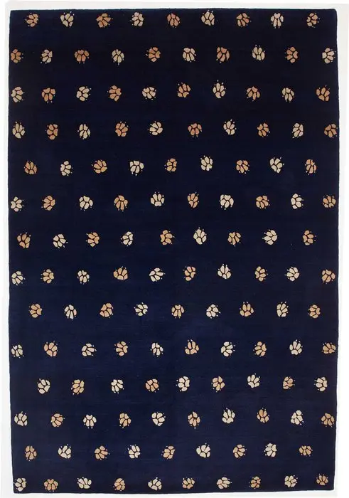 Designer Tiger Paw Rug - Rug - 254 cm - 169 cm - New-unused - Handmade