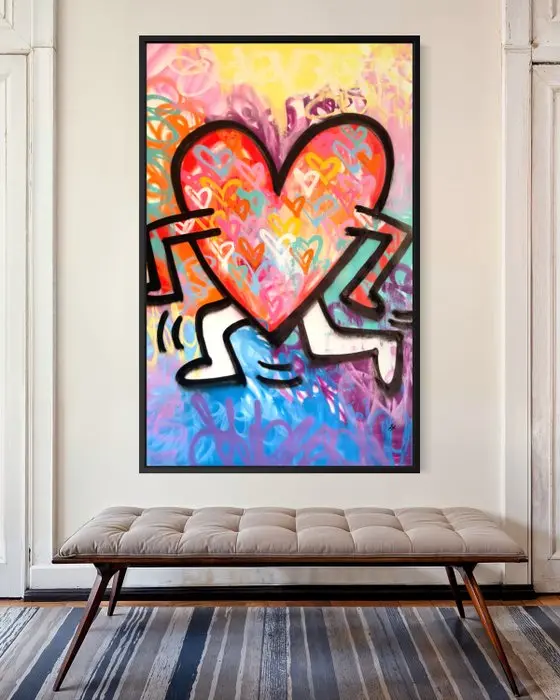 Gunnar Zyl - Running Heart / Keith Haring & Zyl XXL
